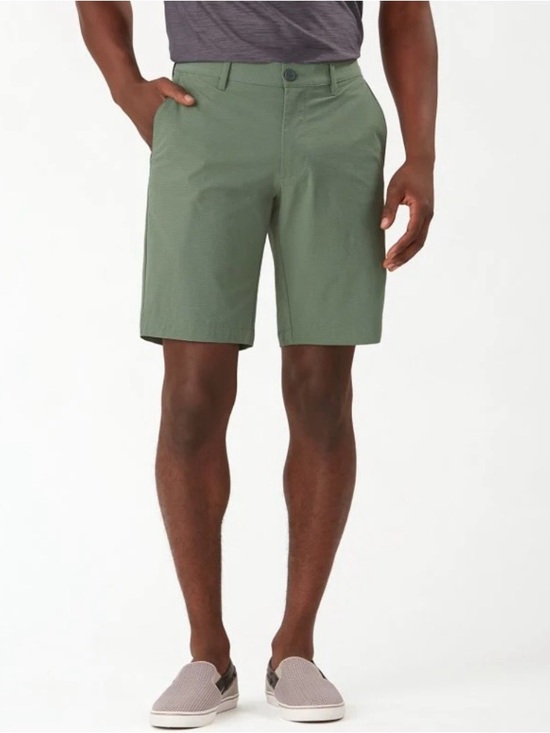 Tommy Bahama Other - Tommy Bahama Olive Green Flat-Front Performance Shorts